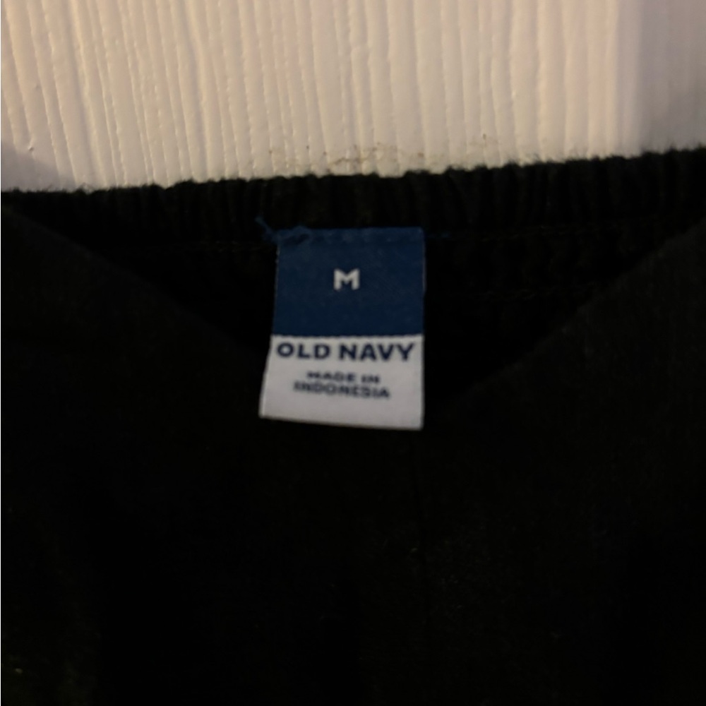 Old Navy Black Midi Dress Womens Size Medium Linen Blend - Picture 4 of 6